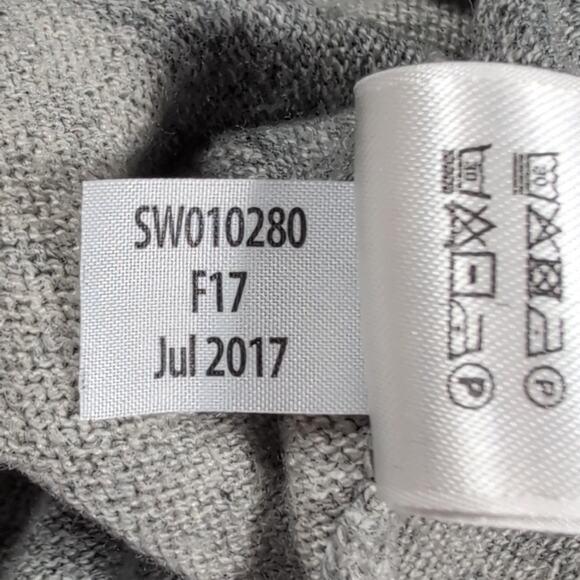 Smartwool Akamina Crew Neck Sweater Women’s M Gray Pocket Stripe Merino Wool - Picture 14 of 15